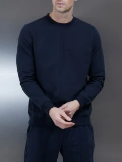 Jersey Sweatshirt In Navy 9 Jersey Sweatshirt In Navy -Cheap Shirts Shop JERSEYSWEATSHIRTINNAVY6450