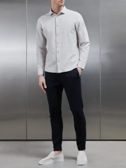 Linen Tailored Trouser In Black -Cheap Shirts Shop LINEN TAILORED TROUSER IN BLACK 1381