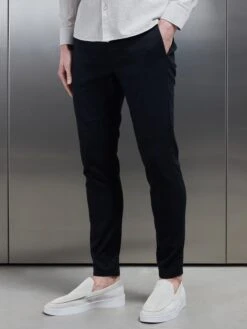 Linen Tailored Trouser In Black