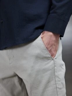 Linen Tailored Trouser In Stone -Cheap Shirts Shop LINEN TAILORED TROUSER IN STONE 1280