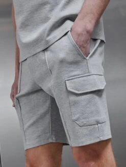 Luxe Cargo Short In Marl Grey 8 Luxe Cargo Short In Marl Grey -Cheap Shirts Shop LUXE CARGO SHORT IN MARL GREY 18869