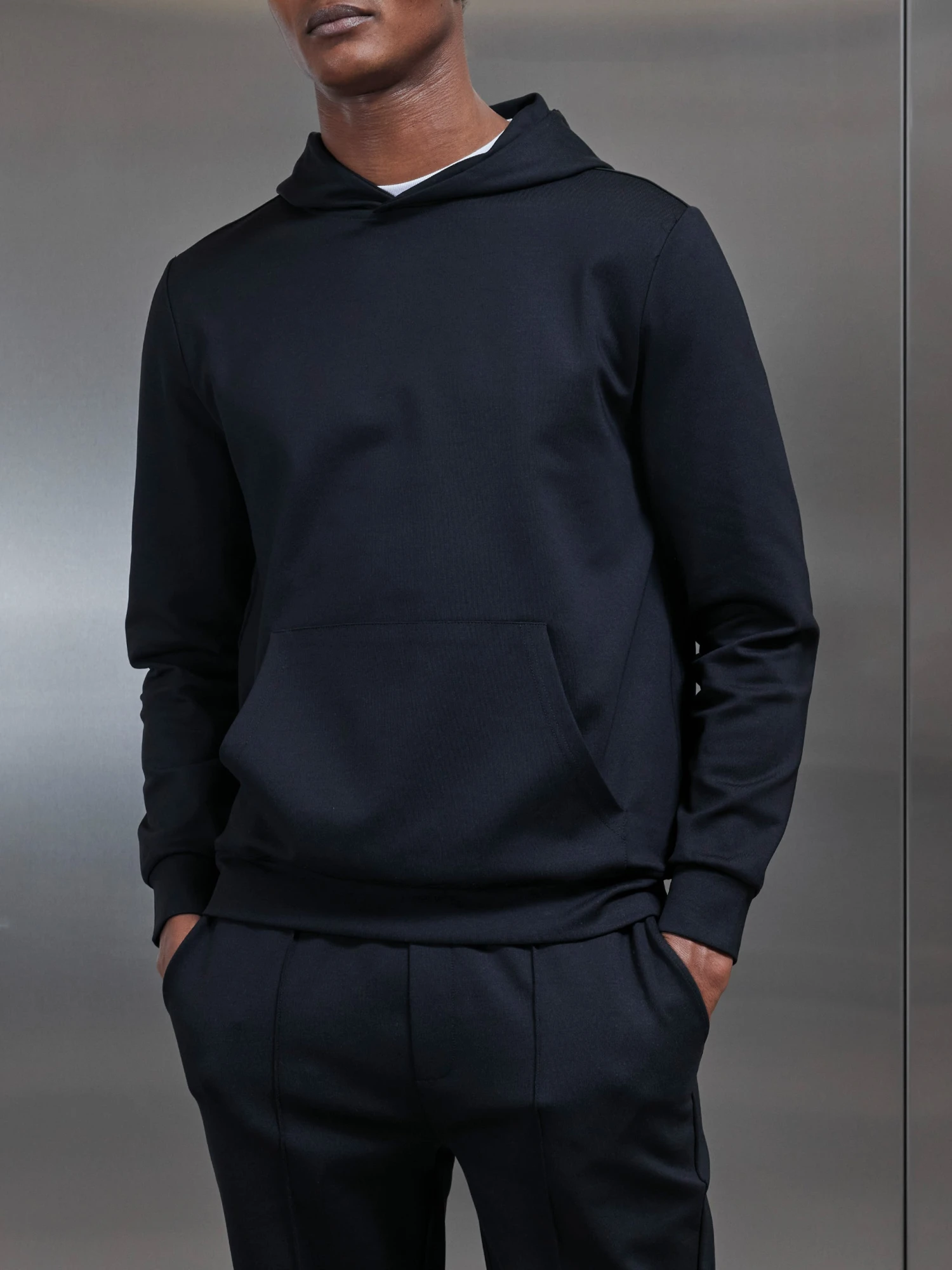Luxe Essential Hoodie In Black 3 Luxe Essential Hoodie In Black