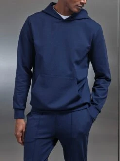 Luxe Essential Hoodie In Navy -Cheap Shirts Shop LUXE ESSENTIAL HOODIE IN NAVY 5794
