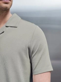Luxe Revere Collar Polo Shirt In Stone -Cheap Shirts Shop LUXE REVERE COLLAR POLO SHIRT IN STONE 0929 b5ca0115 f36a 4679 978a 49050d278342