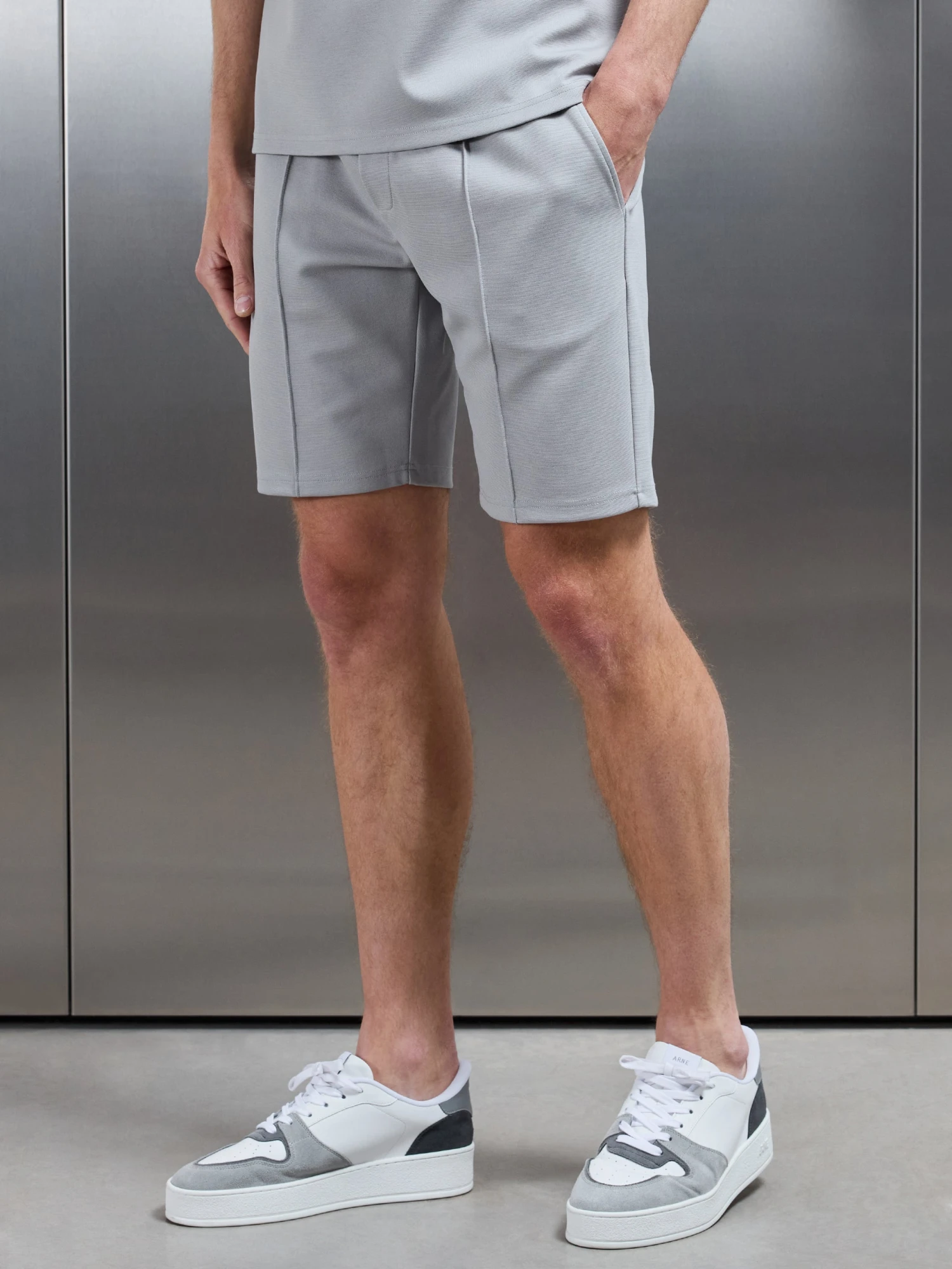 Luxe Essential Short In Mid Grey 3 Luxe Essential Short In Mid Grey
