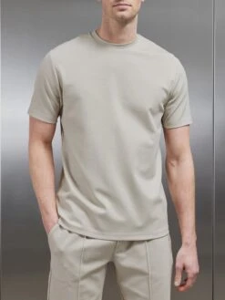 Luxe Essential T-shirt In Beige 9 Luxe Essential T-shirt In Beige -Cheap Shirts Shop LUXE TSHIRT IN BEIGE 25362