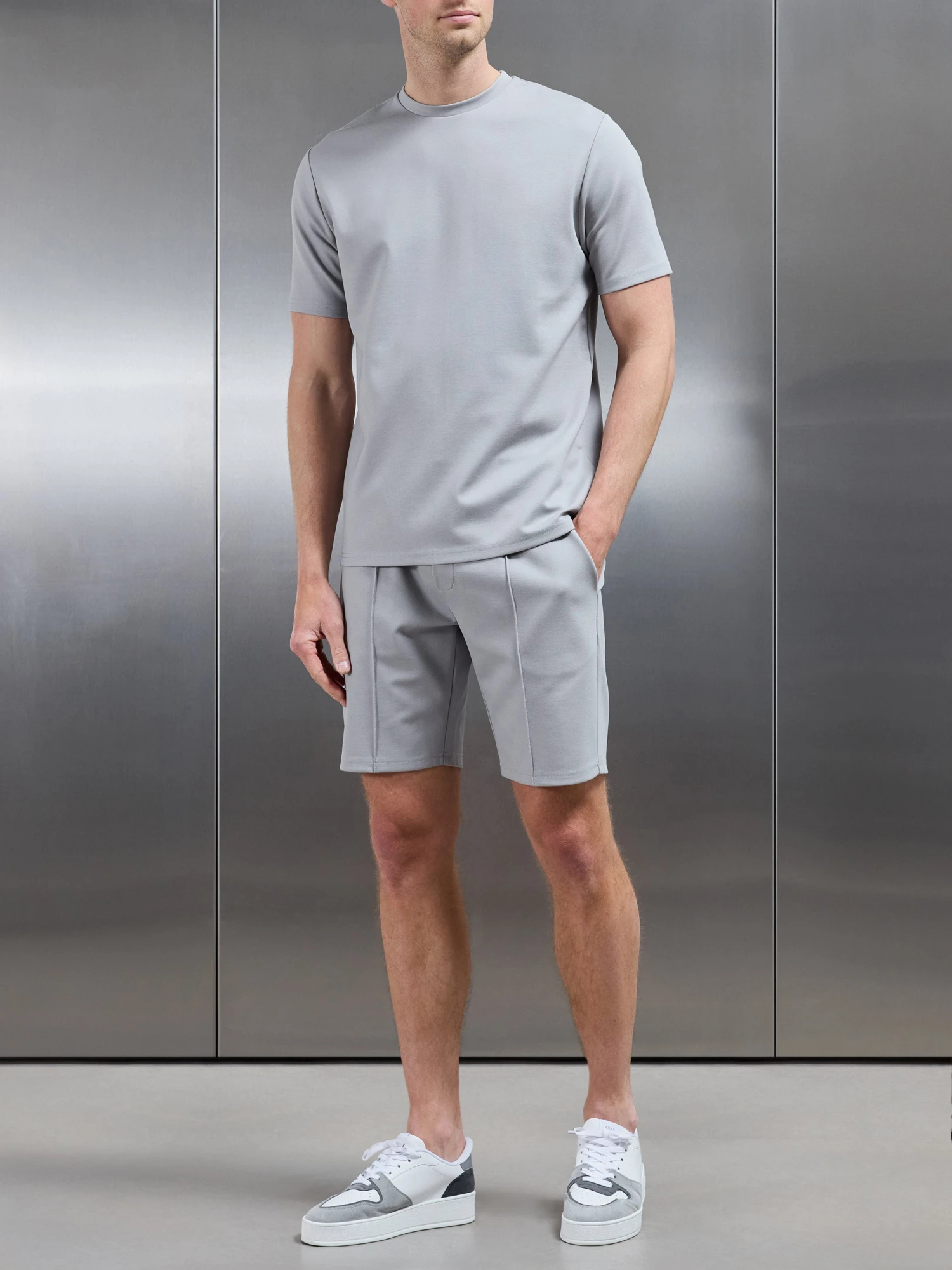 Luxe Essential Short In Mid Grey 4 Luxe Essential Short In Mid Grey - Image 2