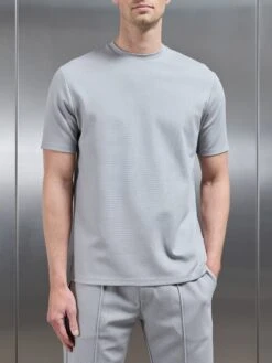 Luxe Essential T-Shirt In Mid Grey -Cheap Shirts Shop LUXE TSHIRT IN MID GREY 5875