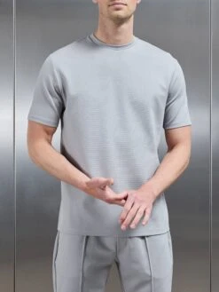 Luxe Essential T-Shirt In Mid Grey