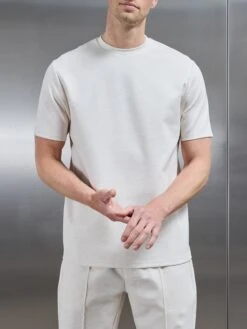 Luxe Essential T-Shirt In Oatmeal