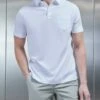 Mercerised Cotton Polo Shirt In White 1 Mercerised Cotton Polo Shirt In White -Cheap Shirts Shop MERCERISED POLO SHIRT WHITE 54394 LOWRES