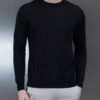 Merino Wool Sweatshirt In Black -Cheap Shirts Shop MERINOWOOLSWEATSHIRTINBLACK3604