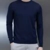 Merino Wool Sweatshirt In Navy 1 Merino Wool Sweatshirt In Navy -Cheap Shirts Shop MERINOWOOLSWEATSHIRTINNAVY6093