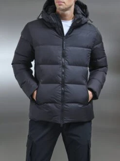 Short Down Jacket In Black
