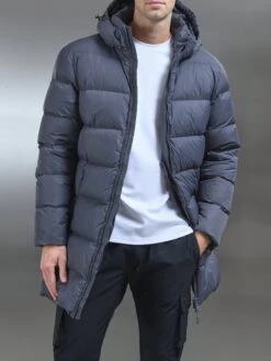 Mid Length Down Jacket In Grey 11 Mid Length Down Jacket In Grey -Cheap Shirts Shop MIDLENGTHDOWNJACKET 5620