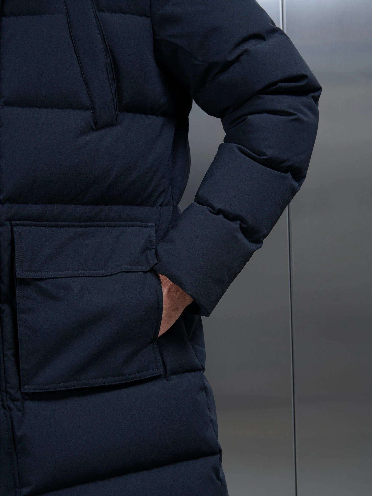 Mid Length Parka In Black 6 Mid Length Parka In Black - Image 4