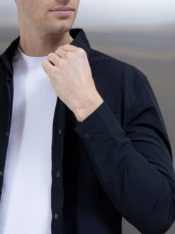 Nylon Popper Overshirt In Black 9 Nylon Popper Overshirt In Black -Cheap Shirts Shop NYLONPOPPERSET BLACK2290