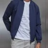 Nylon Padded Bomber Jacket In Navy 1 Nylon Padded Bomber Jacket In Navy -Cheap Shirts Shop NYLON PADDED BOMBER JACKET IN NAVY 6271