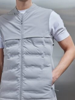 Performance Gilet In Mid Grey -Cheap Shirts Shop PERFORMANCE GILET IN MID GREY 4561