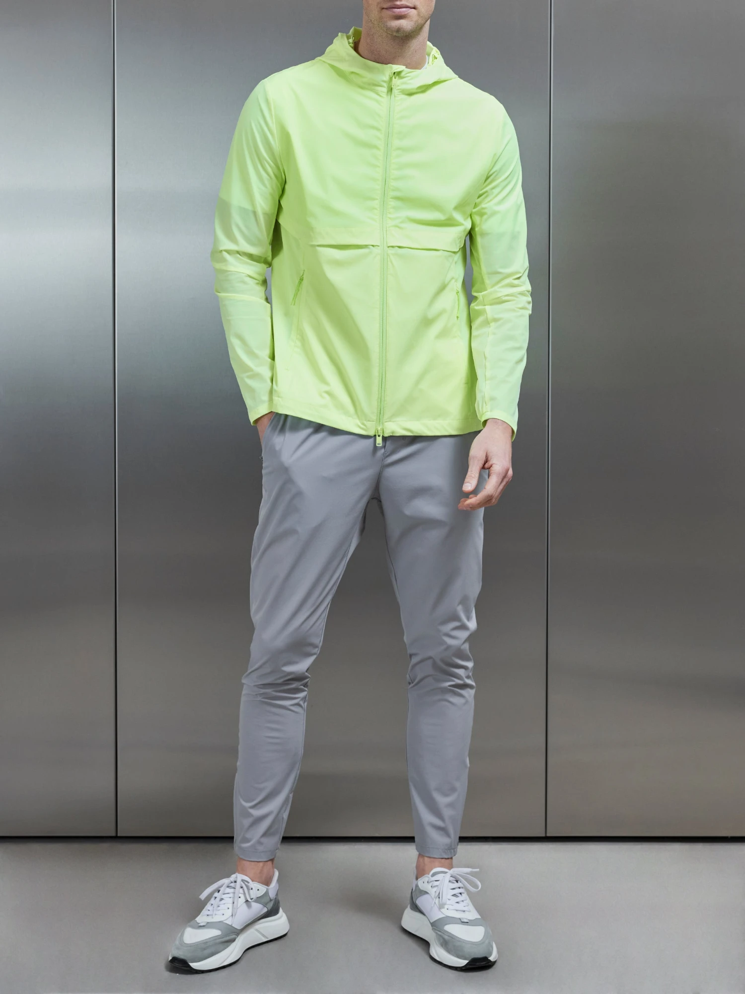 Performance Windbreaker In Neon Green 4 Performance Windbreaker In Neon Green - Image 2