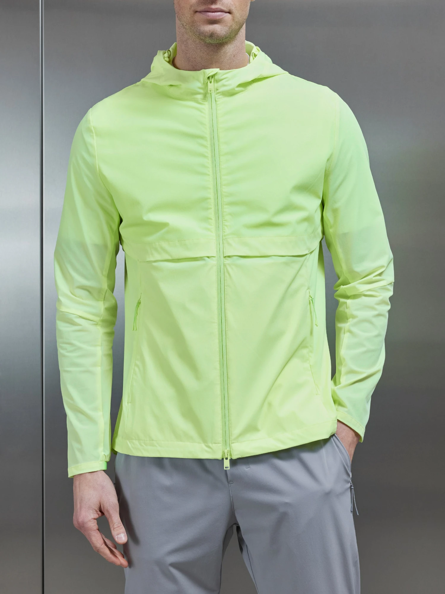 Performance Windbreaker In Neon Green 3 Performance Windbreaker In Neon Green