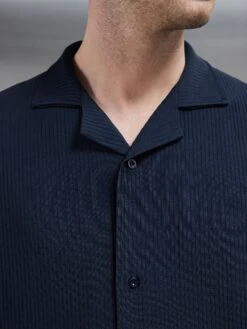 Pleated Revere Collar Shirt In Navy 8 Pleated Revere Collar Shirt In Navy -Cheap Shirts Shop PLEATED REVERE COLLAR SHIRT IN NAVY 1141 919a8644 956f 4ddb b7fd 6f7ec47efea7