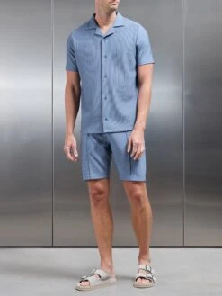 Pleated Short In Dove Blue 13 Pleated Short In Dove Blue -Cheap Shirts Shop PLEATED SHORTS DOVE BLUE 240