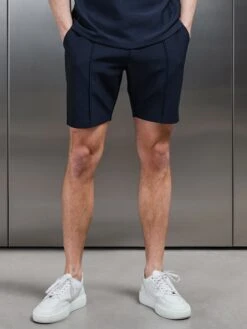 Pleated Short In Navy