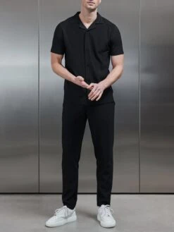 Pleated Trouser In Black 6 Pleated Trouser In Black -Cheap Shirts Shop PLEATED TROUSER IN BLACK 0356
