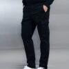 Relaxed Fit Cotton Cargo Pant In Black -Cheap Shirts Shop RELAXEDFITCOTTONCARGOPANTBLACK4229
