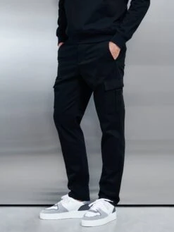 Relaxed Fit Cotton Cargo Pant In Black