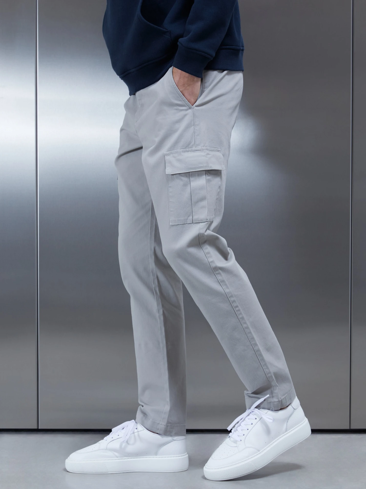 Relaxed Fit Cotton Cargo Pant In Stone 7 Relaxed Fit Cotton Cargo Pant In Stone - Image 5