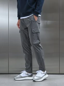 Relaxed Fit Nylon Cargo Pant In Grey