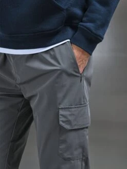 Relaxed Fit Nylon Cargo Pant In Grey -Cheap Shirts Shop RELAXEDFITNYLONCHARCOAL55264 2