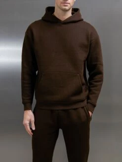 Relaxed Fit Hoodie In Brown