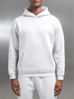 Relaxed Fit Hoodie In Mid Grey