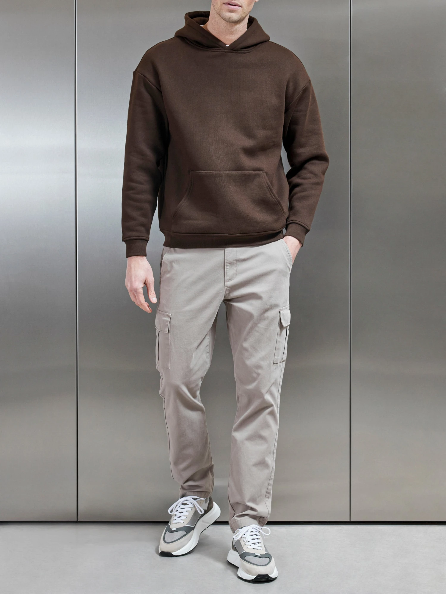 Relaxed Fit Cotton Cargo Pant In Taupe 4 Relaxed Fit Cotton Cargo Pant In Taupe - Image 2
