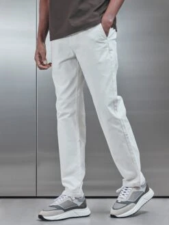 Relaxed Fit Chino Trouser In Off White -Cheap Shirts Shop RELAXED FIT CHINO TROUSER IN OFF WHITE 9959