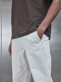 Relaxed Fit Chino Trouser In Off White -Cheap Shirts Shop RELAXED FIT CHINO TROUSER IN OFF WHITE 9969