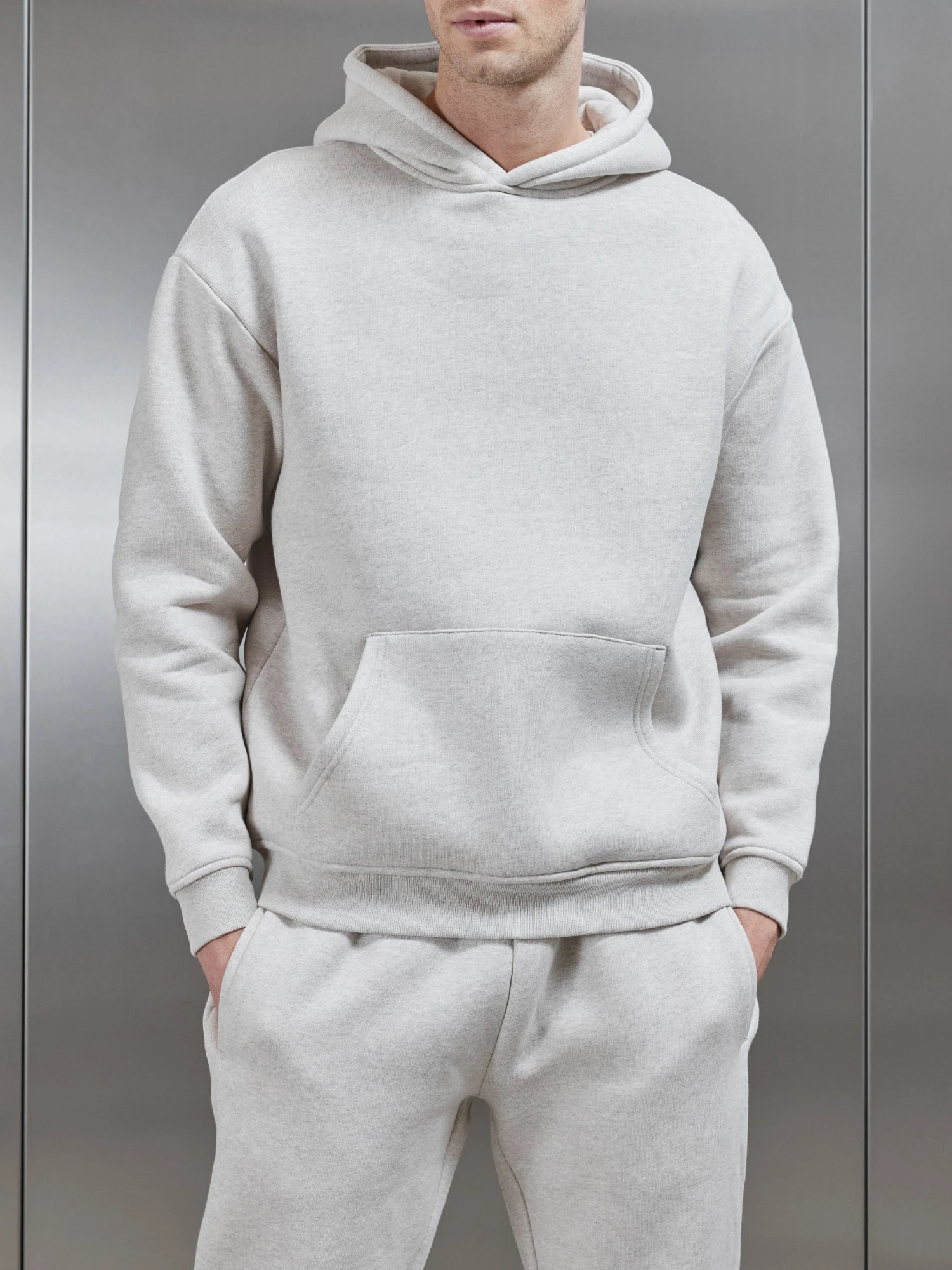 Relaxed Fit Hoodie In Oatmeal 5 Relaxed Fit Hoodie In Oatmeal - Image 3