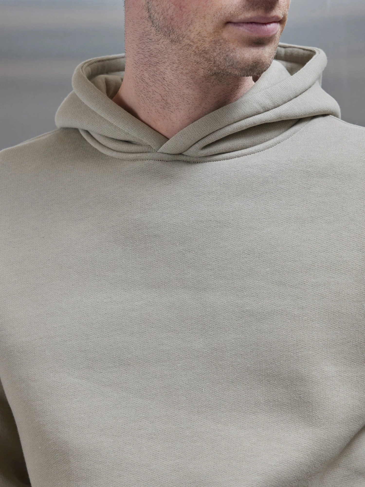 Relaxed Fit Hoodie In Stone 5 Relaxed Fit Hoodie In Stone - Image 3