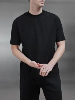 Relaxed Fit T-Shirt In Black -Cheap Shirts Shop RELAXED FIT T SHIRT IN BLACK 17746