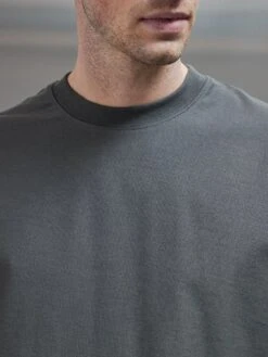 Relaxed Fit T-Shirt In Grey -Cheap Shirts Shop RELAXED FIT T SHIRT IN GREY 08632