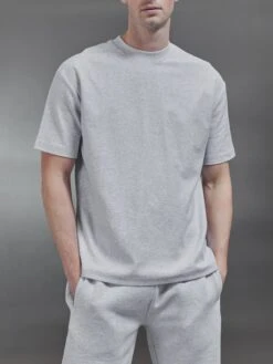 Relaxed Fit T-Shirt In Marl Grey