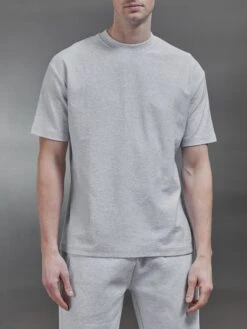 Relaxed Fit T-Shirt In Marl Grey -Cheap Shirts Shop RELAXED FIT T SHIRT IN MARL GREY 17936