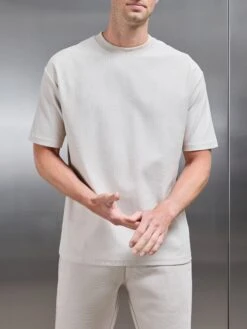 Relaxed Fit T-Shirt In Beige -Cheap Shirts Shop RELAXED T SHIRT IN BEIGE 024