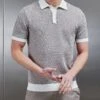 Roma Knitted Polo Shirt In Stone -Cheap Shirts Shop ROMA KNITTED POLO SHIRT IN STONE 287842