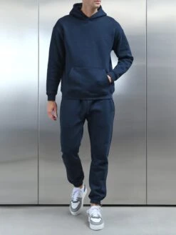 Relaxed Fit Hoodie In Navy -Cheap Shirts Shop RelaxedFit Navy54768