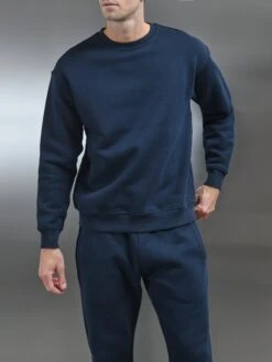 Relaxed Fit Sweatshirt In Navy