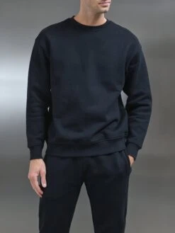 Relaxed Fit Sweatshirt In Black